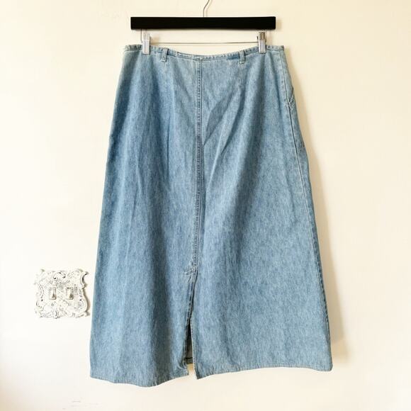 Vintage Y2K Cowgirl St. John’s Bay Denim Midi Skirt 14 - Picture 5 of 6